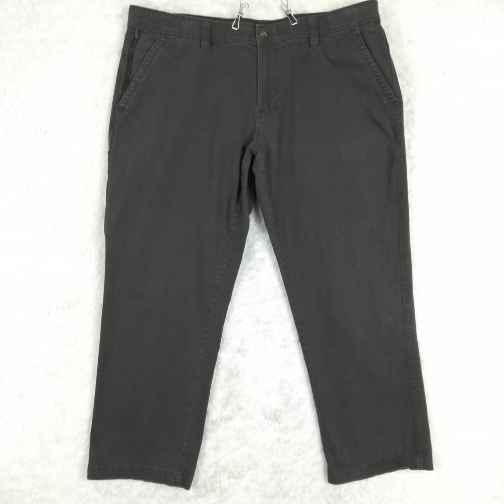 Weatherproof Mens Pants Canvas Work Relaxed Fit Gray Shadow Flex 40x30